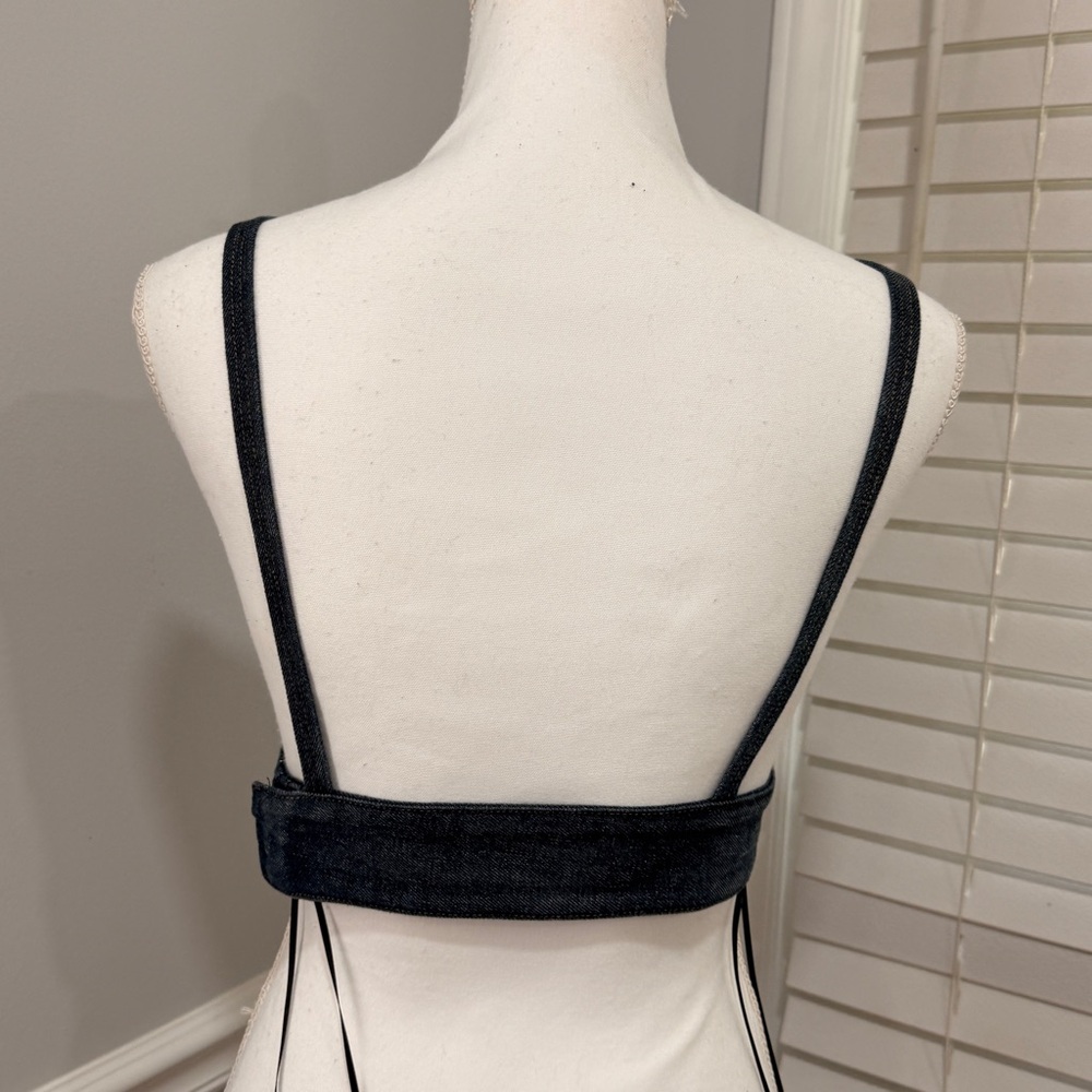Miu Miu Dark Denim Crop Top - Picture 4 of 7